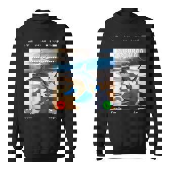 Tralalero Tralala イタリアンブレインロットミーム 電話ミーム スウェットシャツ - Kawaiitshirt