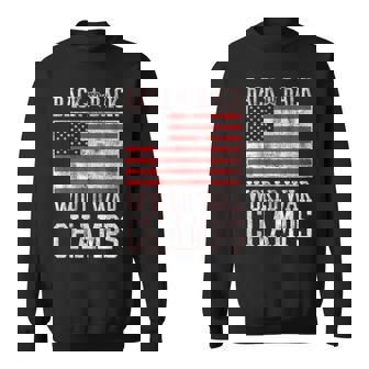 Trendy Back To Back World War Champs American Flag Sweatshirt - Thegiftio