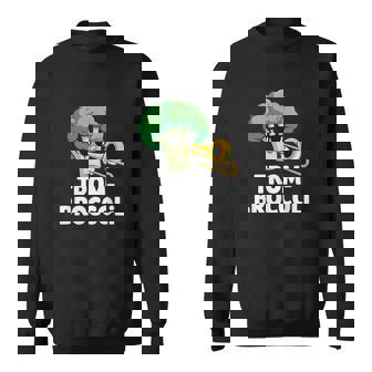 Trom-Brocoli Jeu De Mots Amusant Pour Musicien Brocoli Jouant Du Trombone Sweater e - Cadeauxyz