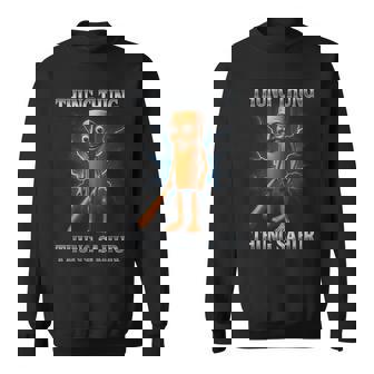 Tung Tung Tungahur 面白い動物 イタリアン ブレイン ミーム スウェットシャツ - Kawaiitshirt