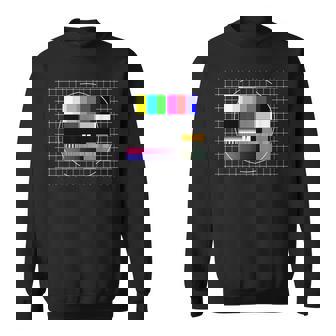 Tvテストパターン カラーバー テストカード スクリーン 懐かしいオタク スウェットシャツ - Kawaiitshirt