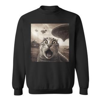 Ufo Extraterrestre Chat Amusantelfie Amoureux Des Chats Effrayésaisseaupatial Ovni Sweater e - Cadeauxyz