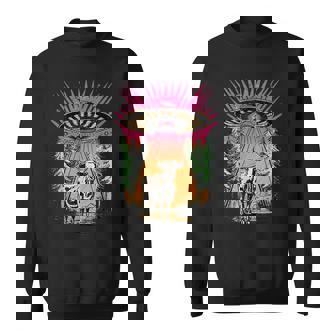 Ufo 牛 誘拐 面白い ヴィンテージ レトロ エイリアン 超常現象 スウェットシャツ - Kawaiitshirt