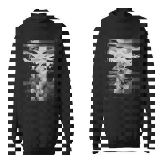 Ufo 遭遇 黄色 実験犬 自撮り 写真 エイリアンの侵略 スウェットシャツ - Kawaiitshirt