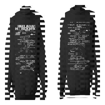Uh-60 ブラックホーク 攻撃 ヘリコプター スペック ミリタリー ヘロ Uh60 スウェットシャツ - Kawaiitshirt