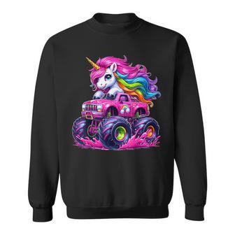 Unicorn Riding Monster Truck Sweatshirt - Thegiftio UK
