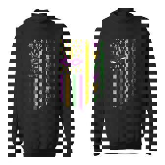 Us Flag Mardi Gras スウェットシャツ - Kawaiitshirt
