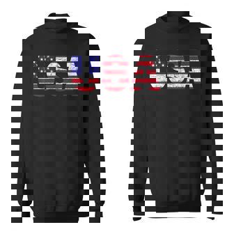 Usa Flag American Flag Us National Patriotic Usa 4Th Of July Sweatshirt - Thegiftio UK