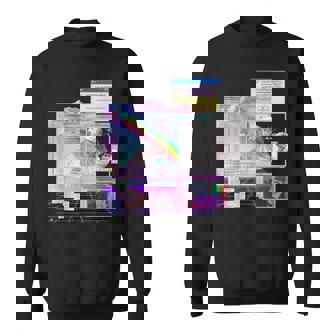 Vaporwave 美的pc トリッピーアート 90年代コンピューター スウェットシャツ - Kawaiitshirt