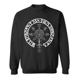 Vegvisir バイキング ルーン文字サークルバイキング スウェットシャツ - Kawaiitshirt