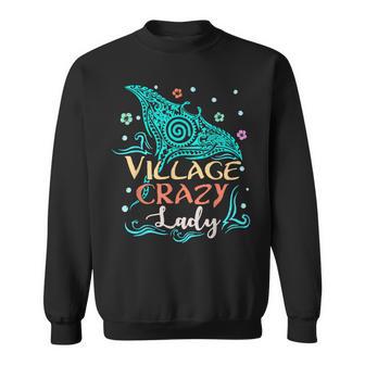Village Tiki Farm Crazy Hawaiian Lady Sweatshirt - Thegiftio UK
