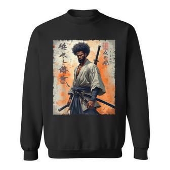 Vintage African Samurai Afro American Bushido Warrior Katana Sweatshirt - Thegiftio UK