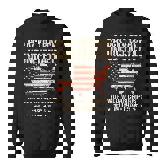 Vintage Back-To-Back Undefeated World War Champs 4Th Of July Sweatshirt | Mazezy