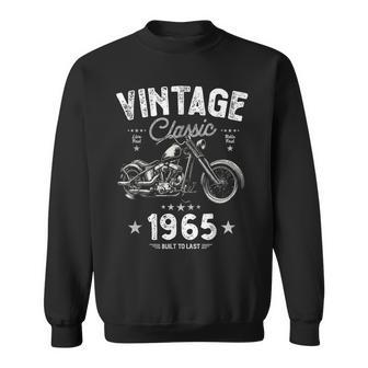Vintage Born 1965 60Th Birthday クラシック レトロ バイク スウェットシャツ - Kawaiitshirt