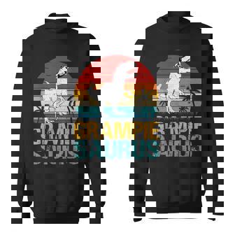 Vintage Grampie Saurus T Rex Dinosaur For Fathers Day Sweatshirt - Monsterry