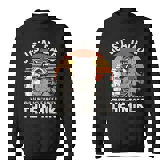 Vintage Just A Dad Who Always Came Back With The Milk Mill Sweatshirt - Thegiftio