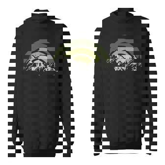 Vintage Nature Graphic Trees Mountains Moon Wildlife Men Sweatshirt - Thegiftio