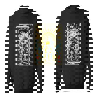 Vintage Nuclear Fallout Tarot Card Retro Sl Armor Man Sweatshirt - Thegiftio