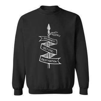 Vintage Quote Journey Before Destination Basic Stormlight Sweatshirt - Thegiftio UK