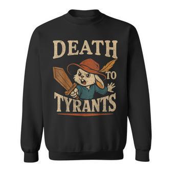 Vintage Rabbit Death To Tyrants Retro 90S Sweatshirt - Thegiftio UK