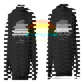 Vintage Retrotyle City Turkeykyline Cityscape Istanbul 長袖tシャツ スウェットシャツ - Kawaiitshirt