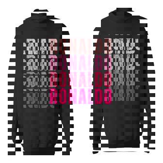 Vintage Ronaldo Personalized Name I Love Ronaldo Sweatshirt - Monsterry