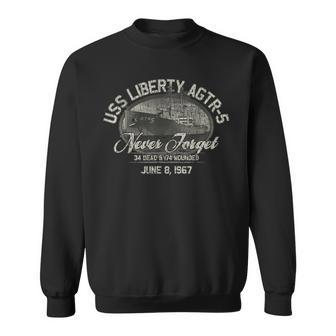 Vintage Uss Liberty 1967 Military Distressed Sweatshirt - Thegiftio UK