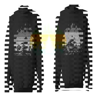 Vintage Wildlife Nature Forest Trees Hiking Outdoors Sweatshirt - Thegiftio