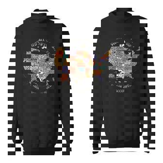 Visited All Fifty States Usa All 50 States Map Sweatshirt - Thegiftio