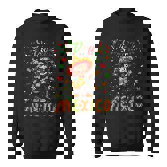Viva Mexico Mexican Poncho Boy Independence Day Flag Guitar Sweatshirt | Mazezy