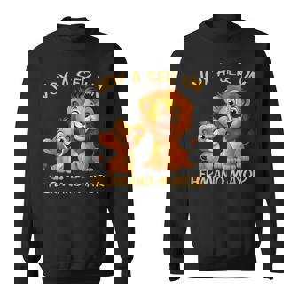 Voy Aer Un Hermano Mayor Dos Leones Embarazada Bebé León Camisa de entrenamiento - Regaloses