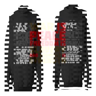 War Is Peace 引用tシャツ スウェットシャツ - Kawaiitshirt