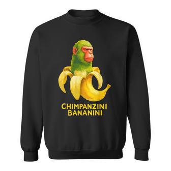 Watercolor Monkey Meme Italian Brainrot Chimpanzini Bananini Sweatshirt - Thegiftio UK