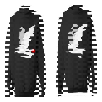 Weiße Taube Mit Liebe Zum Frieden Sweatshirt - Geschenkecke
