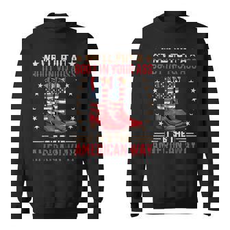 We'll Put A Boot In Your Ass Western Cowgirl July 4Th Sweatshirt - Monsterry