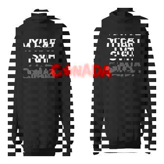 「My Heart Is With Canada」 – カナダ人と強く立つ スウェットシャツ - Kawaiitshirt