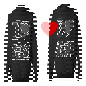 【両面プリント・表裏】アイラブ・佐渡（I Love ハート）佐渡ヶ島 Jimo-T ジモティ 地元愛 面白 スウェットシャツ - Kawaiitshirt