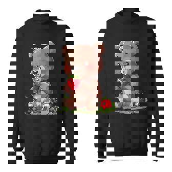 いちごくま かわいい くま 作品 描画 いちご フルーツ スウェットシャツ - Kawaiitshirt