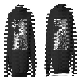 いや 猫と一緒にいい女 80年代 アニメ ヴィンテージ 漫画 スウェットシャツ - Kawaiitshirt