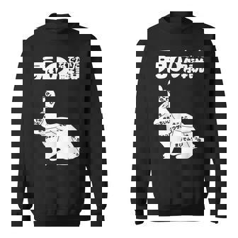 うさぎの撫で方解説 ウサギ好き うさぎ好き うさぎの飼い主 おもしろ うさぎ 兎 スウェットシャツ - Kawaiitshirt