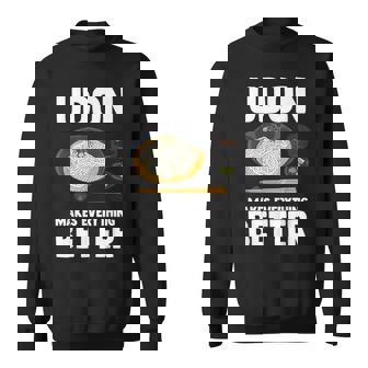 うどん 麺 和食 おもしろ スウェットシャツ - Kawaiitshirt