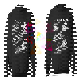 うんこマーク愚かな楽しいワッキーユニコーンバニープリンセスレインボー スウェットシャツ - Kawaiitshirt