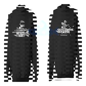 おさかなのくるまを運転するサメ スウェットシャツ - Kawaiitshirt