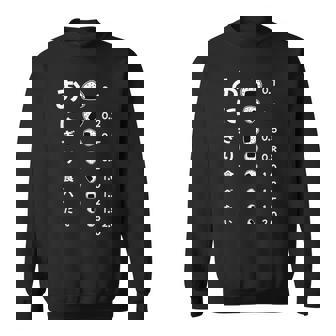 おにぎり食べたい おにぎり視力検査台 スウェットシャツ - Kawaiitshirt