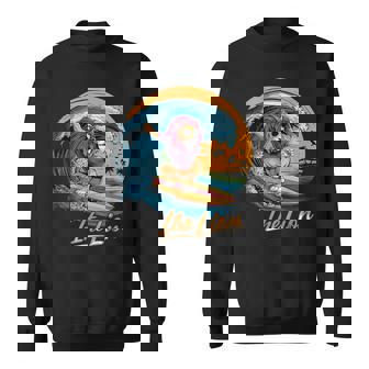 おもしろい ライオン サーフィン ライオン スポーツ サーファー 動物 恋人 夏 スウェットシャツ - Kawaiitshirt