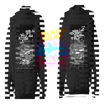 おもしろイタリアンゲーマー ミーム トララレロ トラララ 8ビット シャーク キッズ スウェットシャツ - Kawaiitshirt