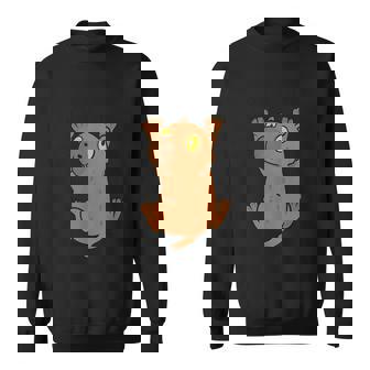 おもしろカピバラ ぶら下げ 傷 ママ パパ キッズ スウェットシャツ - Kawaiitshirt