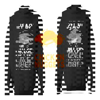 おもしろチキンナゲット メンズ ボーイズ キッズ チキンナゲット愛好家向け スウェットシャツ - Kawaiitshirt