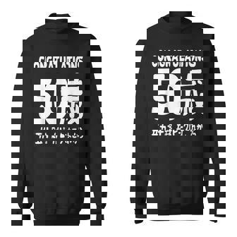 お誕生日 記念 五十歳 五十路 アラフィフ 誕生日おめでとう ピークはこれから ハッシュタグ ネタ おもしろ 誕生日 スウェットシャツ - Kawaiitshirt