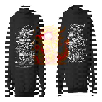 かわいい かわいい 赤 金 龍 中国 旧正月 縁起物 スウェットシャツ - Kawaiitshirt